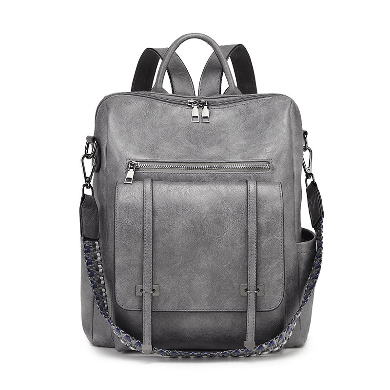 Women Vintage New Premium Soft PU Convertible Shoulder Large Commute Backpack