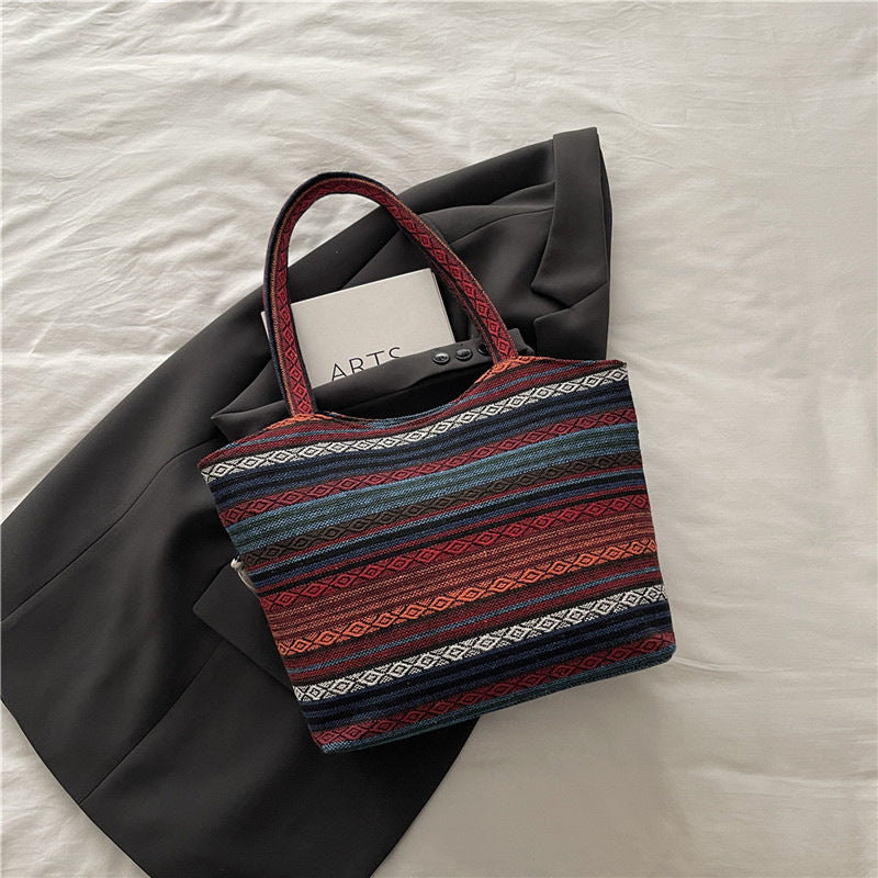 Women Ethnic Shoulder 2026 New Large Casual Tote Handbag