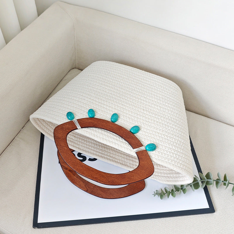 Woven Large-Capacity Vegetable Tote Bag
