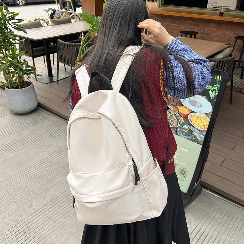 Large Capacity Solid Color Backpack