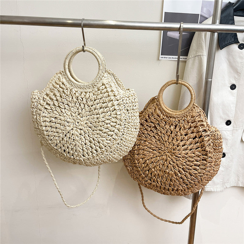 Women Forest Straw Shoulder Beach 2026 New Travel Chain Crossbody Bag