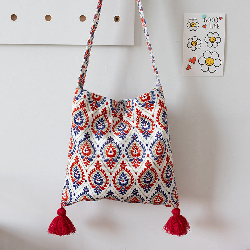 Ethnic Pattern Unique Artistic Canvas Shoulder Bag