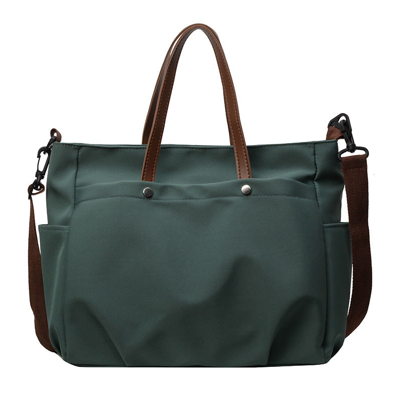 Lightweight Canvas Tote Bag with Multi Pockets and Adjustable Strap