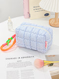 Puff Quilted Octagonal Cosmetic Toiletry Bag