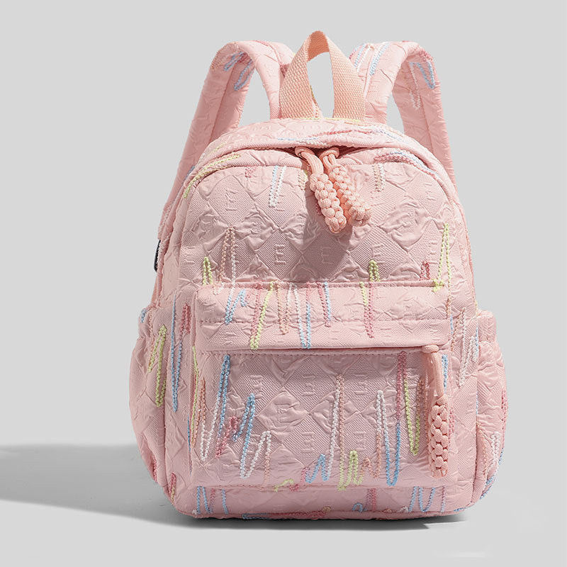 Women Simple Contrast Color Backpack, Versatile College Student Commute Bag