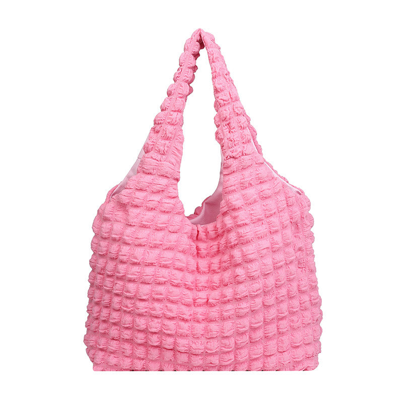 Pleated Cloud Puff Armpit Tote Bag