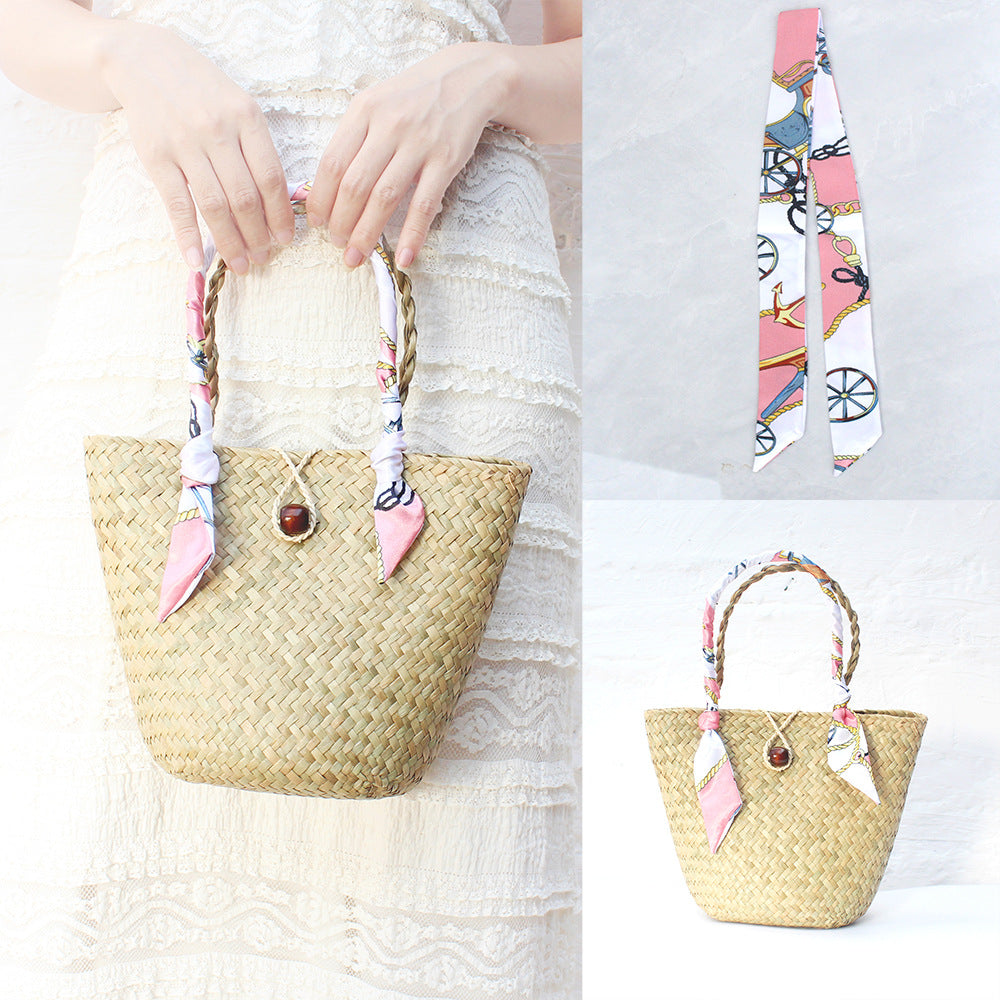Niche Design Straw Woven Tote Bag