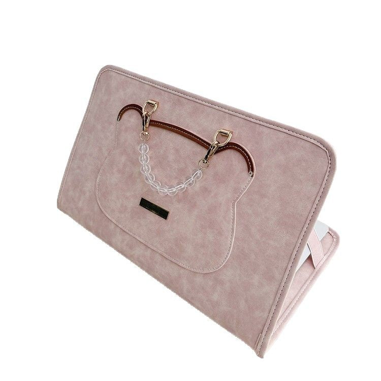 Cute Bear Laptop Sleeve with Acrylic Bead Handle