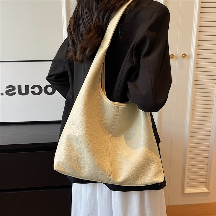 Minimalist Soft PU Slouchy Hobo Shoulder Bag