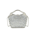 Sparkling Rhinestone Mini Evening Bag with Chain Strap