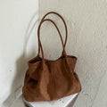 Vintage Suede-Look Oversized Slouchy Tote Bag