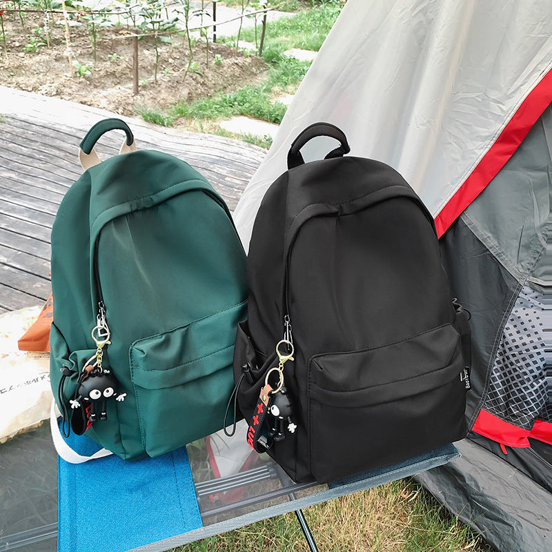 Women 2026 Solid Color Backpack, Large Capacity Casual Student Travel Bag