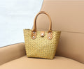 Woven Straw Mini Square Crossbody Bag