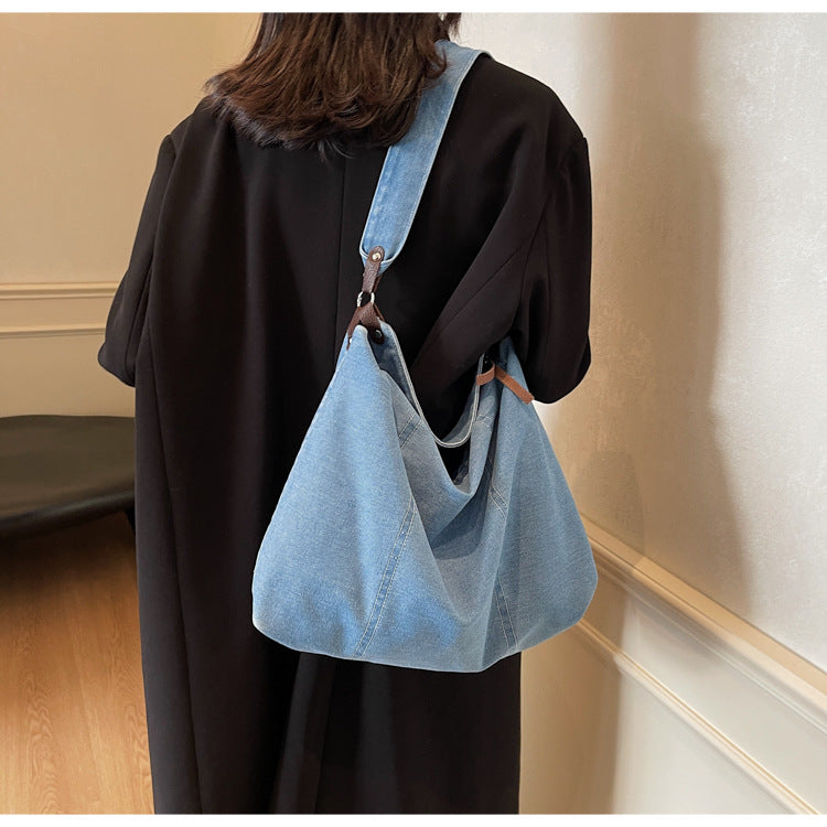 Women Denim Versatile Crossbody Shoulder Tote Bag