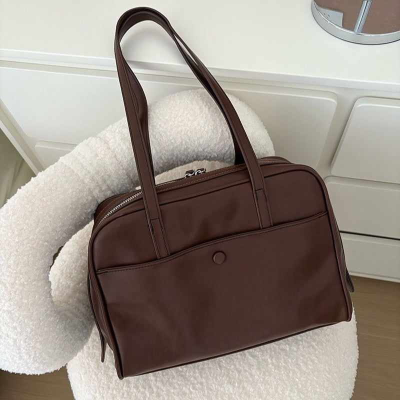 Retro Tote Large Capacity Shoulder Briefcase
