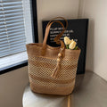 Women Beach Straw 2026 New Hollow Woven Fashion Large Shoulder Bag