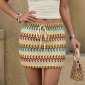 Summer New Bodycon Ethnic Knit High Stretch Beach Skirt
