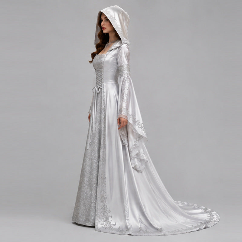 Halloween Hooded Medieval Renaissance Gown