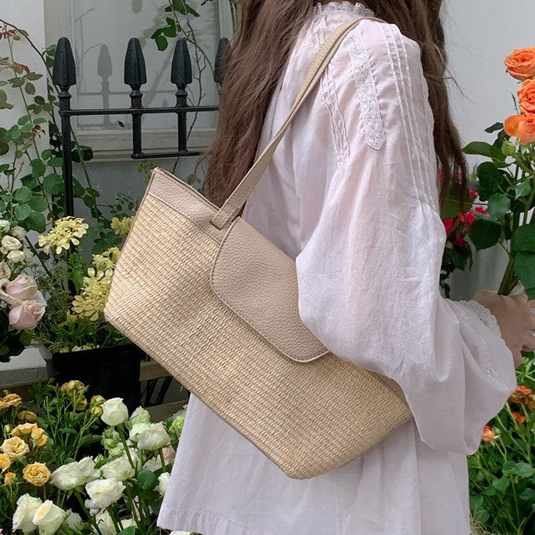 Straw Woven Summer Beach Tote Shoulder Bag