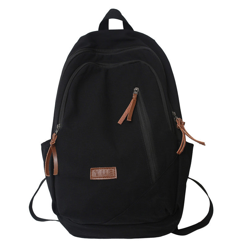 Women 2026 Large Capacity Canvas Backpack, Casual Travel Student School Bag