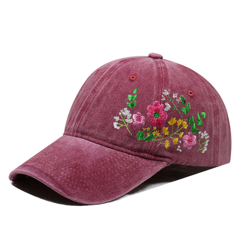 Women's Embroidered DIY Soft Top Sun Hat