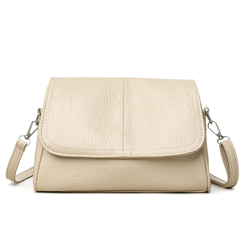 Vintage Leather Crossbody Flap Shoulder Bag