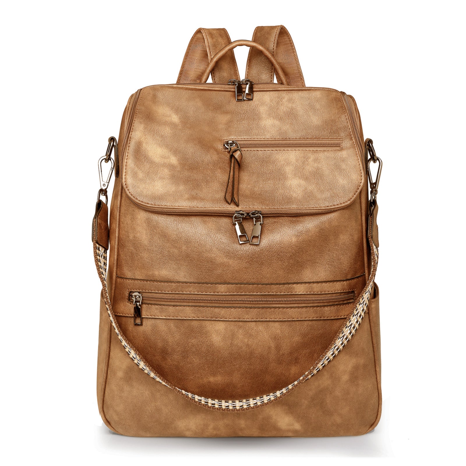 Women 2026 High-End PU Backpack, Lightweight Large Capacity Travel Bag