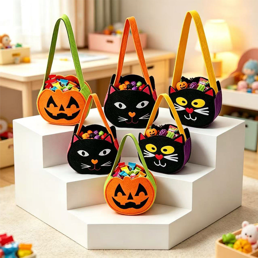 Crossbody Handbag Candy Bag Halloween Sugar Bag Gift Bag Nonwoven Packaging Children's Party Decor Prop