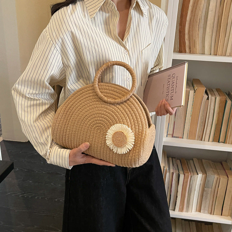 Women Woven Straw Large 2026 New Fashion Spring Shoulder Beach Shell Bag