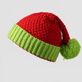 Christmas Knit Elf Pom Pom Cuffs Beanie Hats