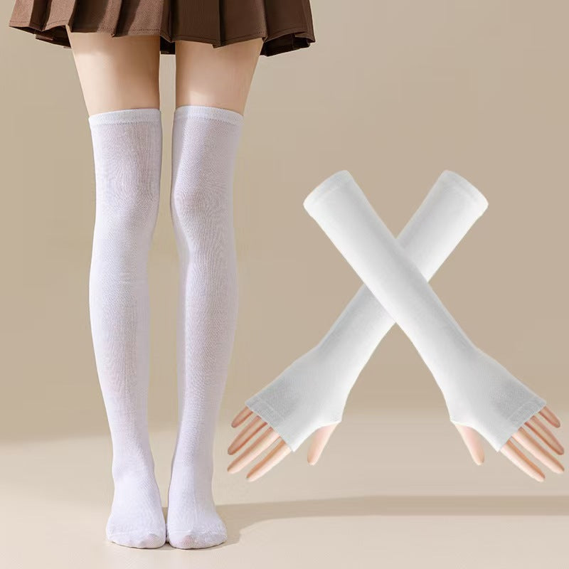 Cross Border Halloween Christmas Party Striped Over Knee Socks