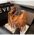 Women Tassel Suede 2026 New Fashion Vintage Shoulder Crossbody Bag