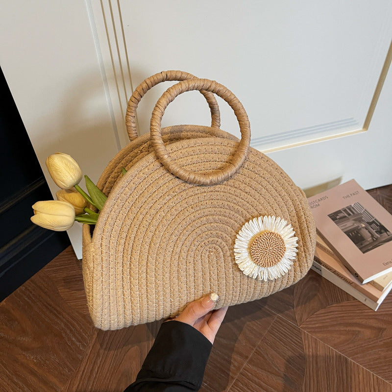 Women Woven Straw Large 2026 New Fashion Spring Shoulder Beach Shell Bag