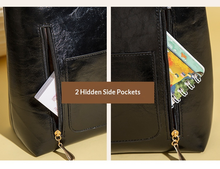Vintage PU Leather Laptop Large Capacity Work Tote Bag