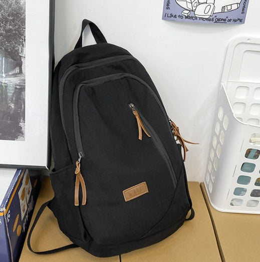 Women 2026 Large Capacity Canvas Backpack, Casual Travel Student School Bag