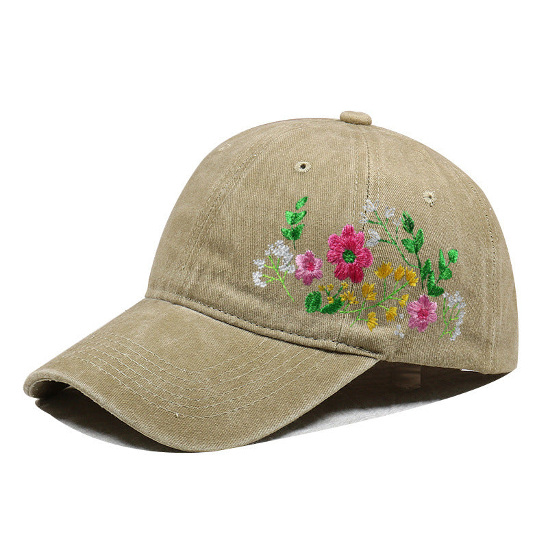 Women's Embroidered DIY Soft Top Sun Hat