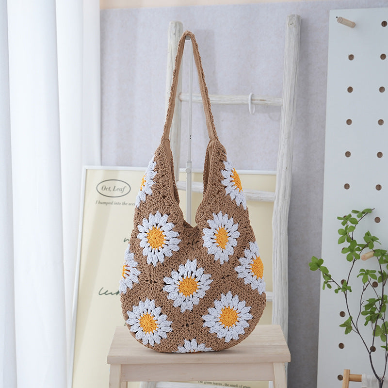 Women Lightweight Large Capacity Casual Woven Bag