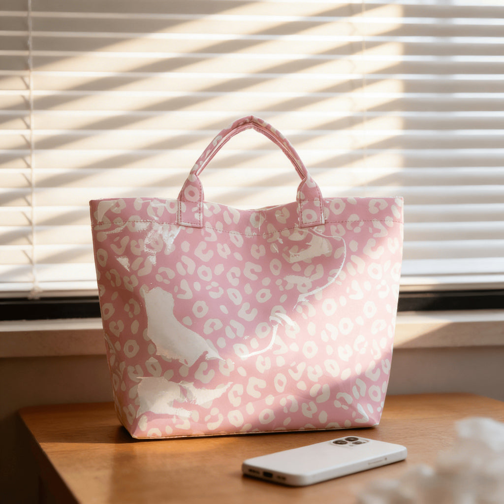 Leopard Print Large Tote Bag