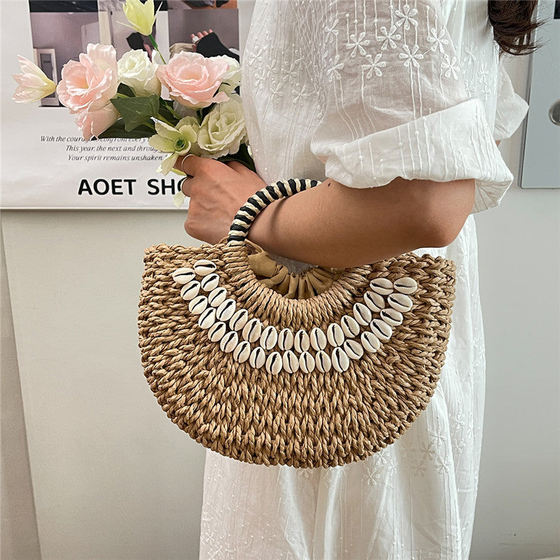 Women Vacation Casual Stylish Straw New Spring Beach Handbag