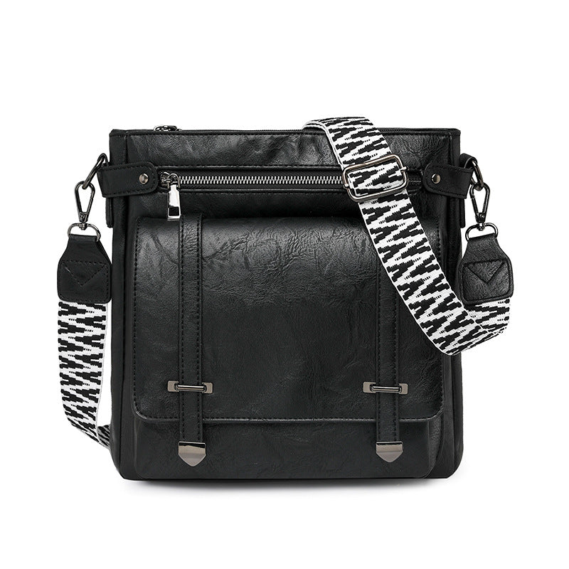 Women Fashion Large Multi Pocket Bucket Flap Crossbody Bag