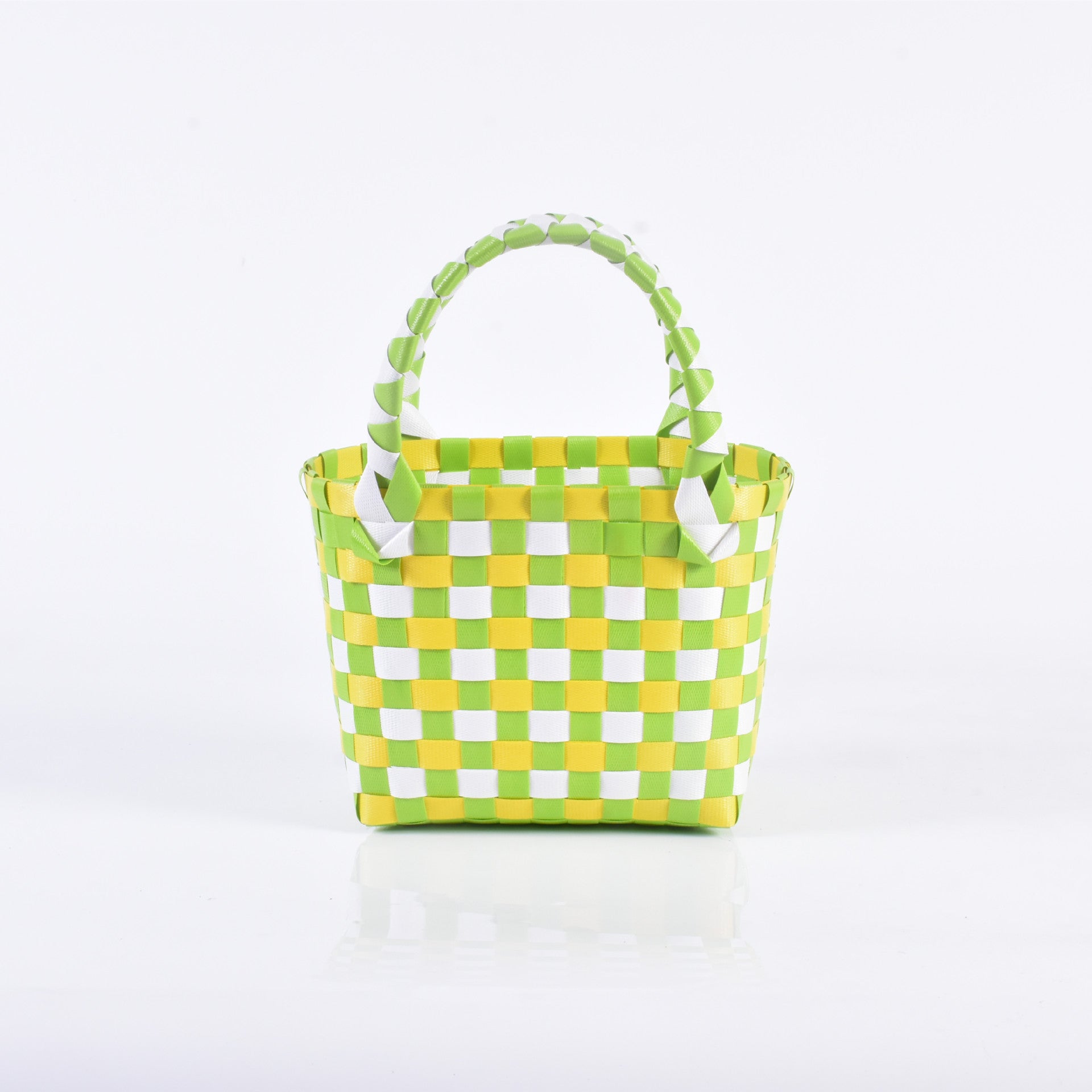 Handwoven Plastic Multi-Use Gift Basket