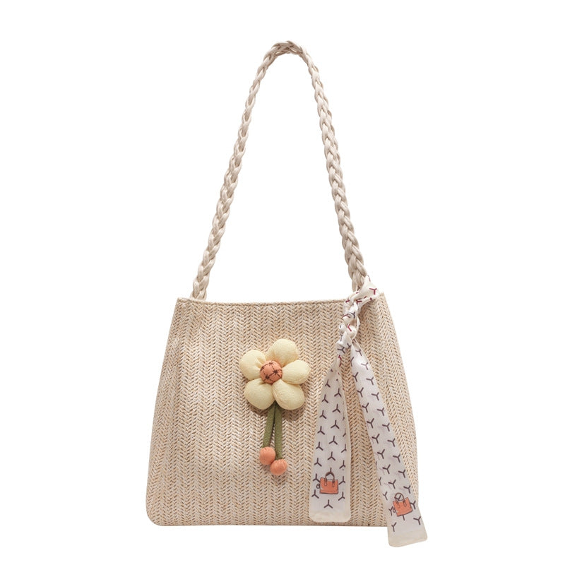 Women Unique Woven Straw New Large Beach Shoulder Crossbody Tote Bag