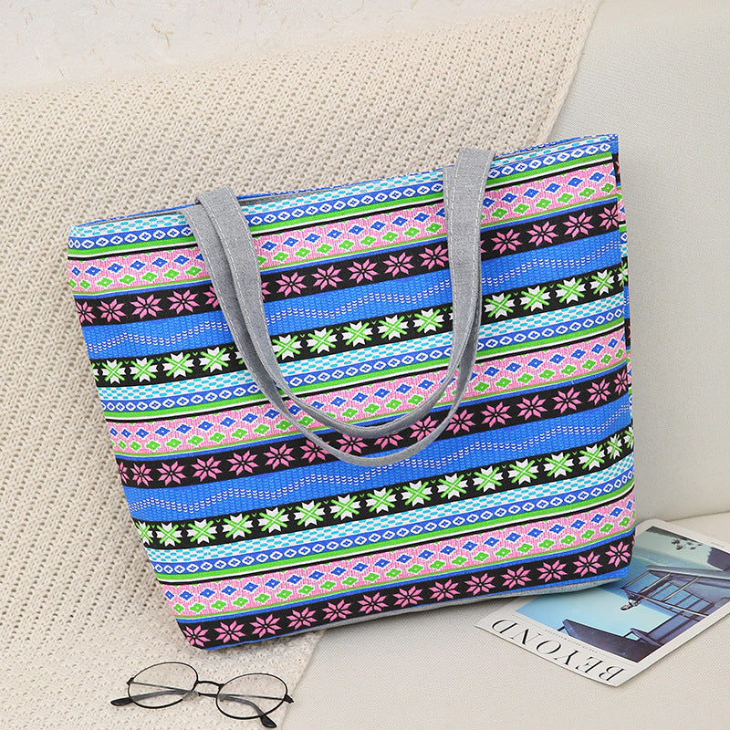 Double-Sided Printed Large Capacity Canvas Tote Bag