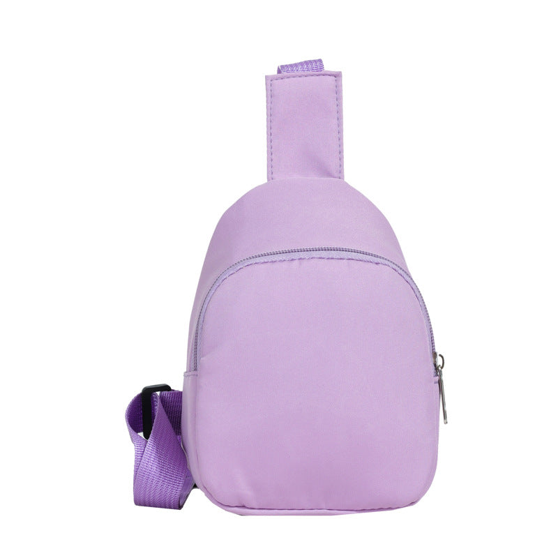Solid Color Nylon Lightweight Cross-Body Bag