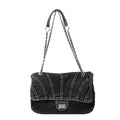 2026 Women Large Denim Chain Crossbody Tote Bag