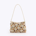 Boho Waxed Cord Handwoven Beaded Shoulder Bag