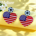 World Cup USA Flag Acrylic Independence Day Earrings