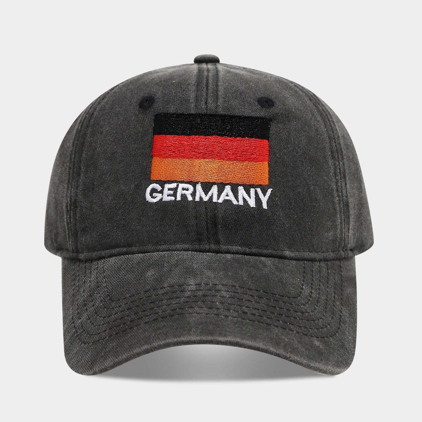 World Cup Flag Embroidered Black Baseball Cap