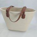 Women Cotton Rope Straw Large Korean Style New Woven Shoulder Tote Bag