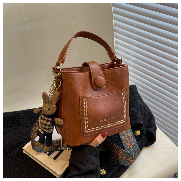 Women Vintage Premium New Fashion Shoulder Crossbody Handheld Bucket Bag